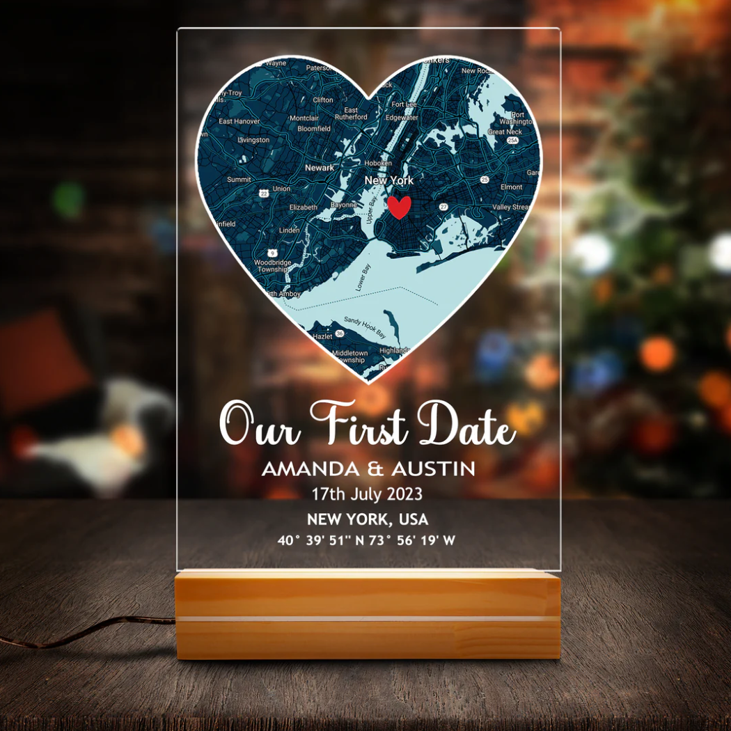 π Capturing Love's Journey: Personalized LED Lamp Night Light for Couples