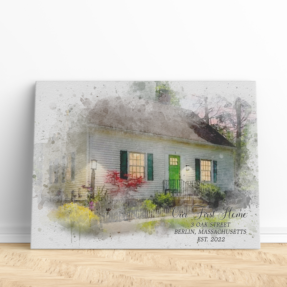 Custom House Portrait Gift, Personalized Realtor Closing Gift for Clients, Buyers, or Sellers