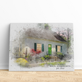Custom House Portrait Gift, Personalized Realtor Closing Gift for Clients, Buyers, or Sellers