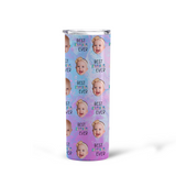Custom Baby Face Skinny Tumbler, Gift For Mom, Gift For Grandma Skinny Tumbler
