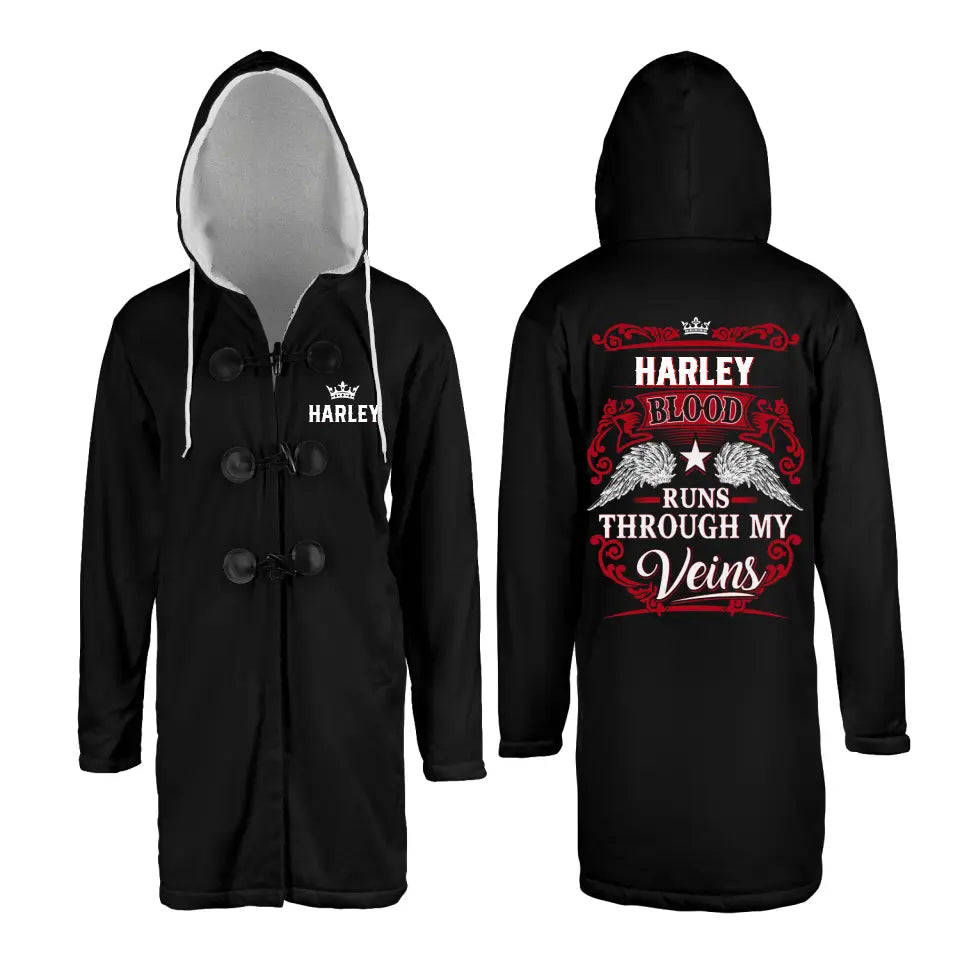 Custom Personalized Your Name Cloak Coat, Blood Runs Through My Veins Cloak Coat, Put Your Name on Cloak Coat