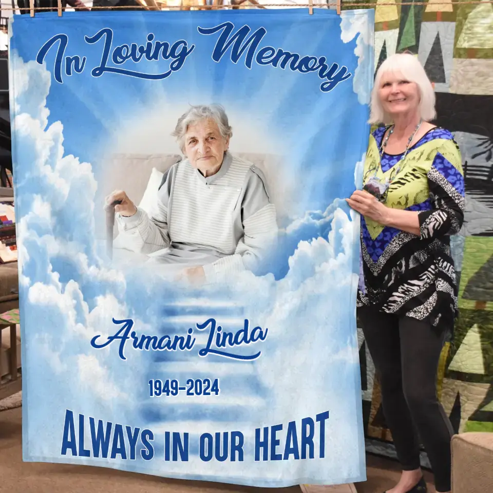 Personalized Memorial Blankets For Loss Of Mother, In Loving Memory Blankets For Mothers Day