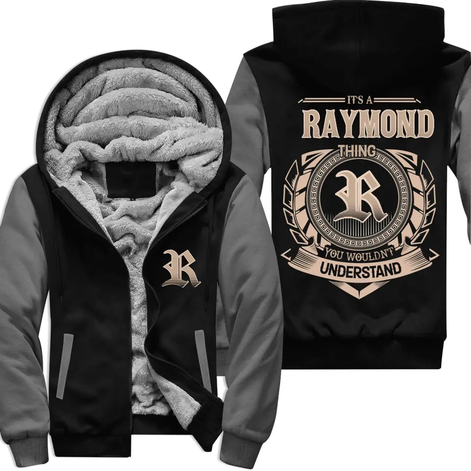 It’s A/An Your Name Thing Personalized Fleece Zip Hoodie with Name, Gift for Dad, Grandpa, Husband