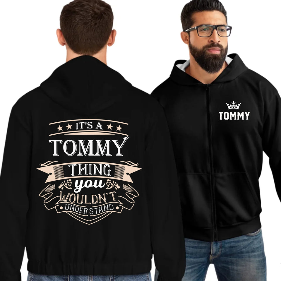 zip hoodie-black