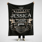 Custom Name Blanket - It's A Name Thing - Vintage Typography