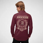 Custom Name Long Sleeve Button Shirt - It's A Name Thing - Crest Style