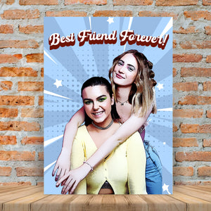 Create Your Own Best Friends Gifts with Your Photo on Groovy 80's Comic Canvas