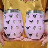 Custom Baby Face Funny Wine Tumbler, Gift for Mom, Grandma