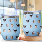 Custom Baby Face Funny Wine Tumbler, Gift for Mom, Grandma