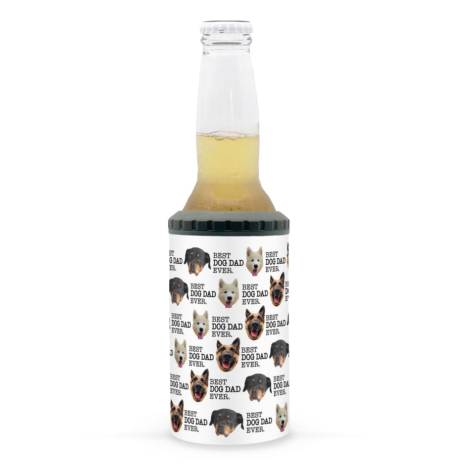Custom Best Dog Dad Ever Gift for Dog Lovers Dog Dad Gift Funny Dog Photo Funny 4-in-1 Can Cooler Tumbler