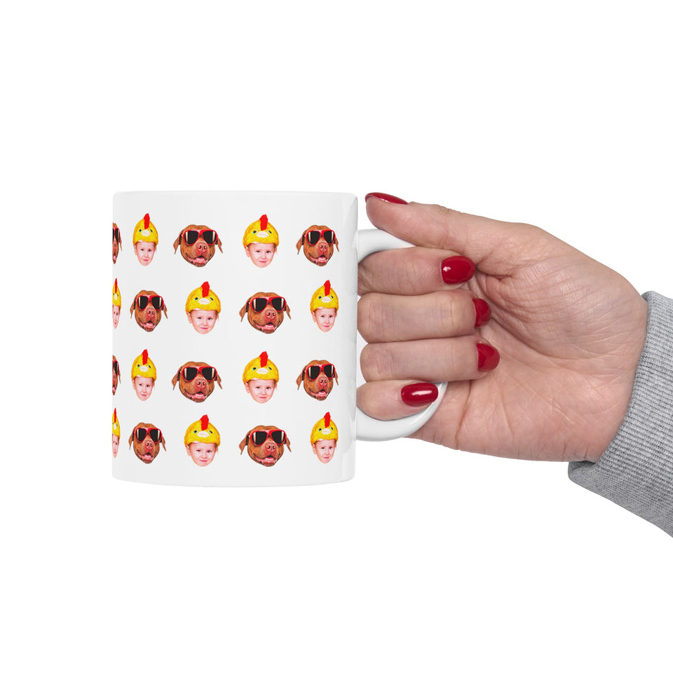 Custom Baby Face Mug, Funny Coffee Cup Gift for Mom, Dad, Grandma, Grandpa