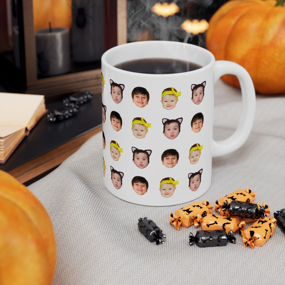 Custom Baby Face Mug, Funny Coffee Cup Gift for Mom, Dad, Grandma, Grandpa