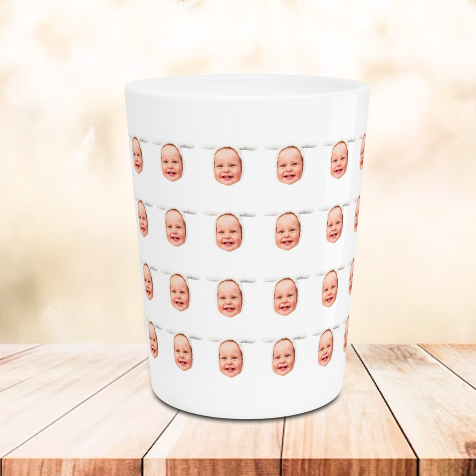 Custom Baby Face Shot Glass – Funny Personalized Shot Glass Gift for Mom, Dad, Grandma, or Grandpa