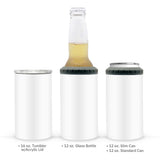 Custom Best Dad Ever Gift for Dad Father's Day Gift Baby Face Photo Funny 4-in-1 Can Cooler Tumbler