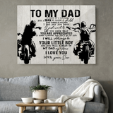 Biker Dad Motorcycles Lover Canvas Gift For Dad, To My Dad From Son Canvas