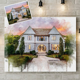 Housewarming Gifts, Gifts for New Homeowners, New Home Gift, Home Watercolor Canvas
