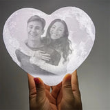 Make a Valentine's Day Gift for Him, Her with Your Photo & Text on 3D Moon Lamp