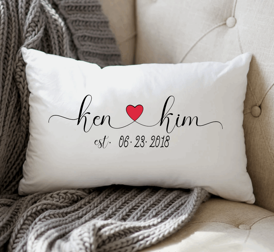 Anniversary Gift, Anniversary Pillow, Wedding Gift, Wedding Gifts, Newlywed Gift, Engagement Gift, Rustic Wedding Gift, Personalized gift