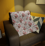 Custom Any Photo Face Funny Christmas Candy Canes Fleecee/Sherpa Blanket - GreatestCustom