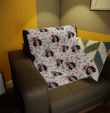 Custom Any Photo Face Funny Christmas Candy Canes Fleecee/Sherpa Blanket - GreatestCustom