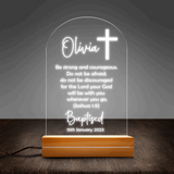 Baby Gift Baptism Gift Christening Gift Custom Boy or Girl Name Keepsake Light Personalized Plaque LED Lamp Night Light
