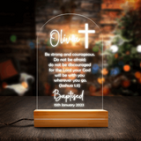 Baby Gift Baptism Gift Christening Gift Custom Boy or Girl Name Keepsake Light Personalized Plaque LED Lamp Night Light
