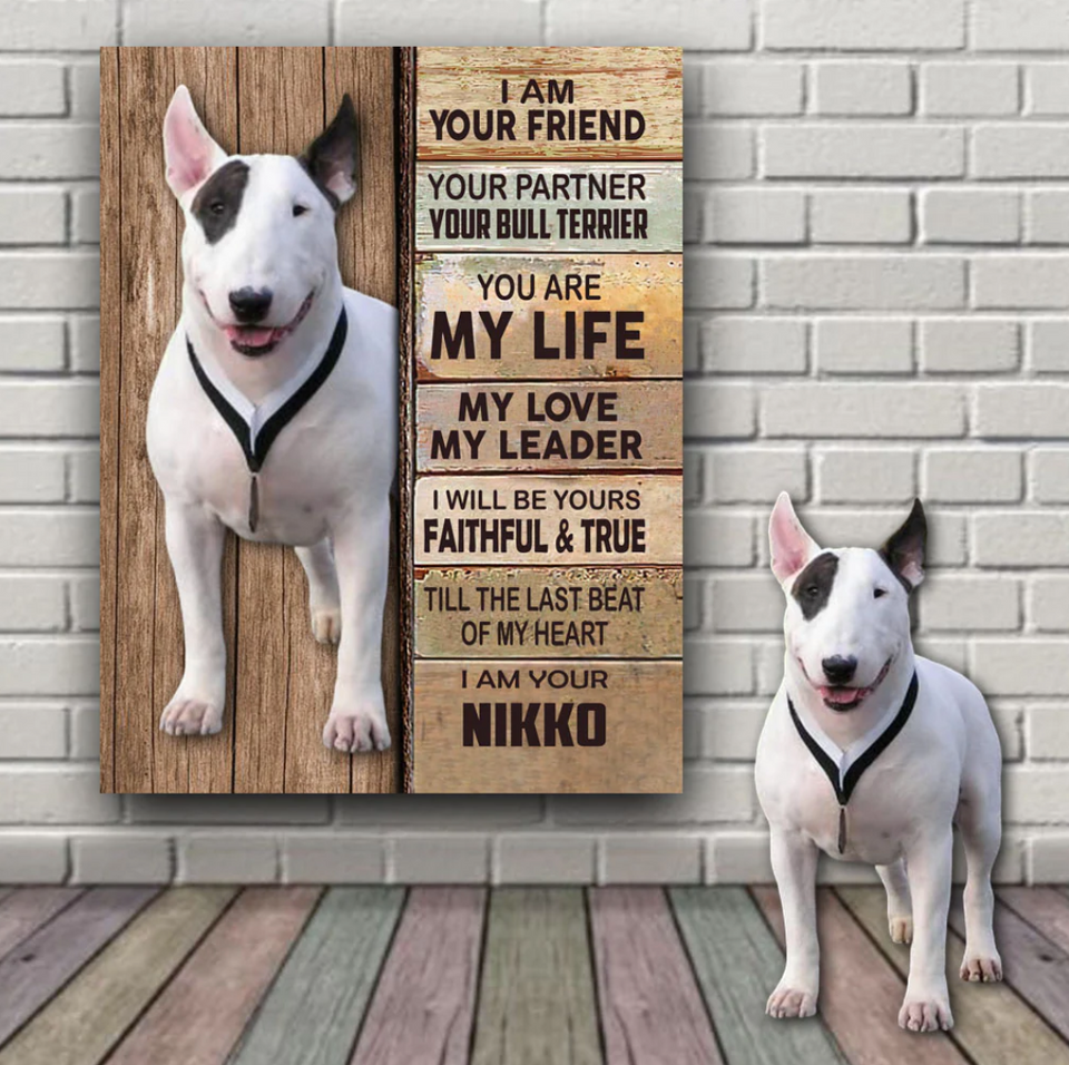Gift for Boston Terrier Dog Owners Dog Mom Dad Lovers Gifts Upload Any Your Dog Photo on Canvas