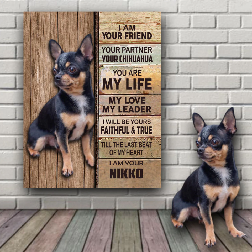 Gift for Boston Terrier Dog Owners Dog Mom Dad Lovers Gifts Upload Any Your Dog Photo on Canvas