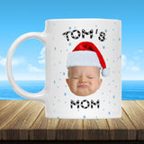 Christmas Gift Baby Photo Mug, Christmas Gift for Mom, Personalized Christmas Gift For Mom