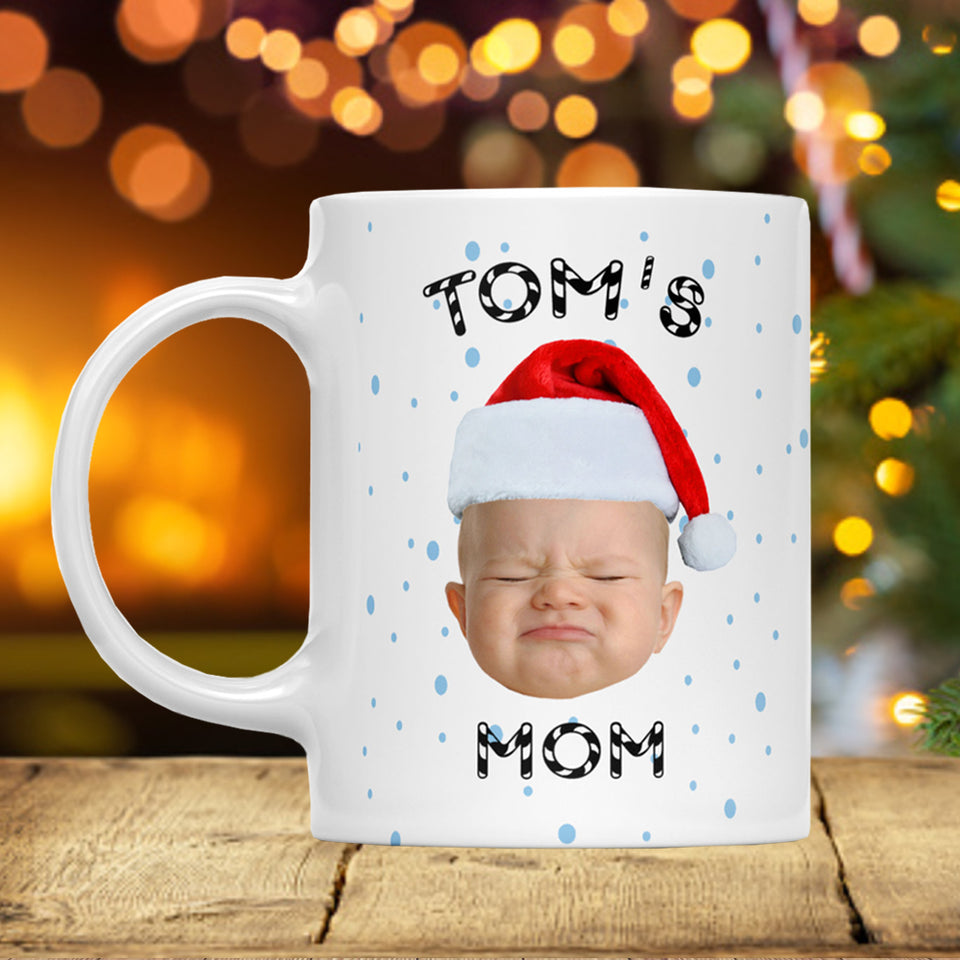 Christmas Gift Baby Photo Mug, Christmas Gift for Mom, Personalized Christmas Gift For Mom