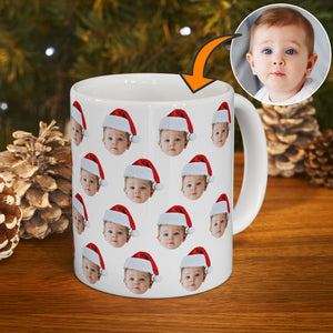 Face Personalized Mug, Christmas Gift for Mom Dad Grandma Grandpa, Christmas Gift, Christmas Baby Face Mug