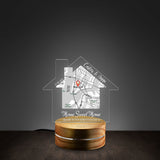 Home Sweet Home Night Light, New Home Gift, Housewarming Gift, Realtor Closing Gift Custom Led Night Light