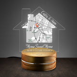 Home Sweet Home Night Light, New Home Gift, Housewarming Gift, Realtor Closing Gift Custom Led Night Light