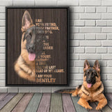 Dog Mom Dog Dad Gift, Pet Owner Gifts, Custom Dog Portrait Canvas, I Am Your German Shepherd Canvas Wall Art