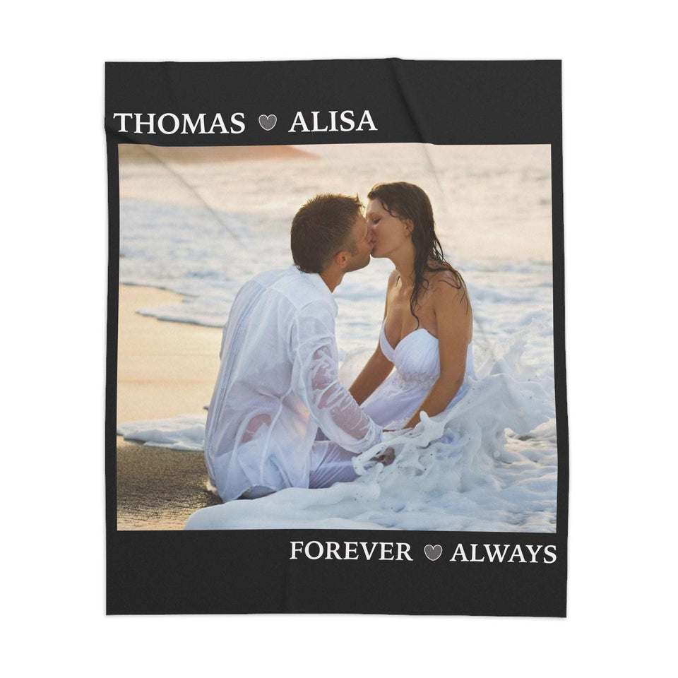 Anniversary Blanket Gift, Wedding Gifts, Couple Gift, Personalized Custom Photo Blanket