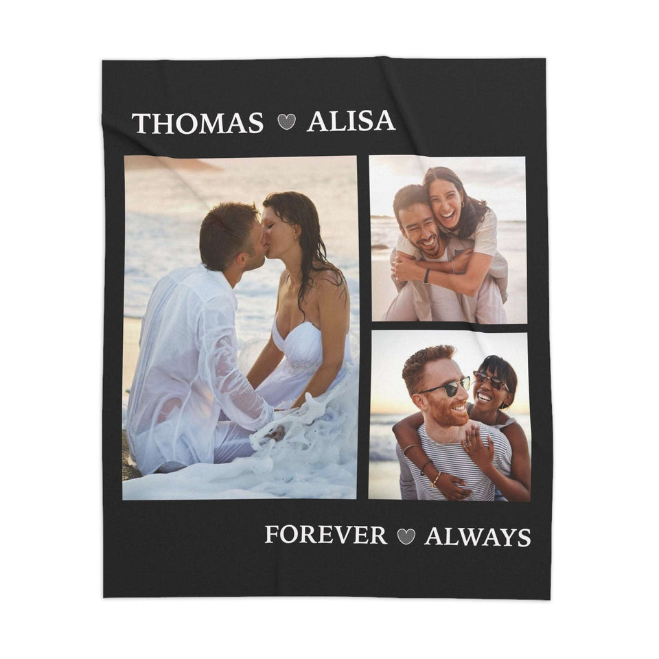Anniversary Blanket Gift, Wedding Gifts, Couple Gift, Personalized Custom Photo Blanket
