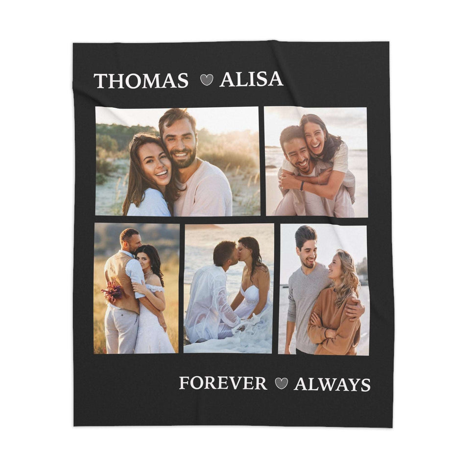 Anniversary Blanket Gift, Wedding Gifts, Couple Gift, Personalized Custom Photo Blanket