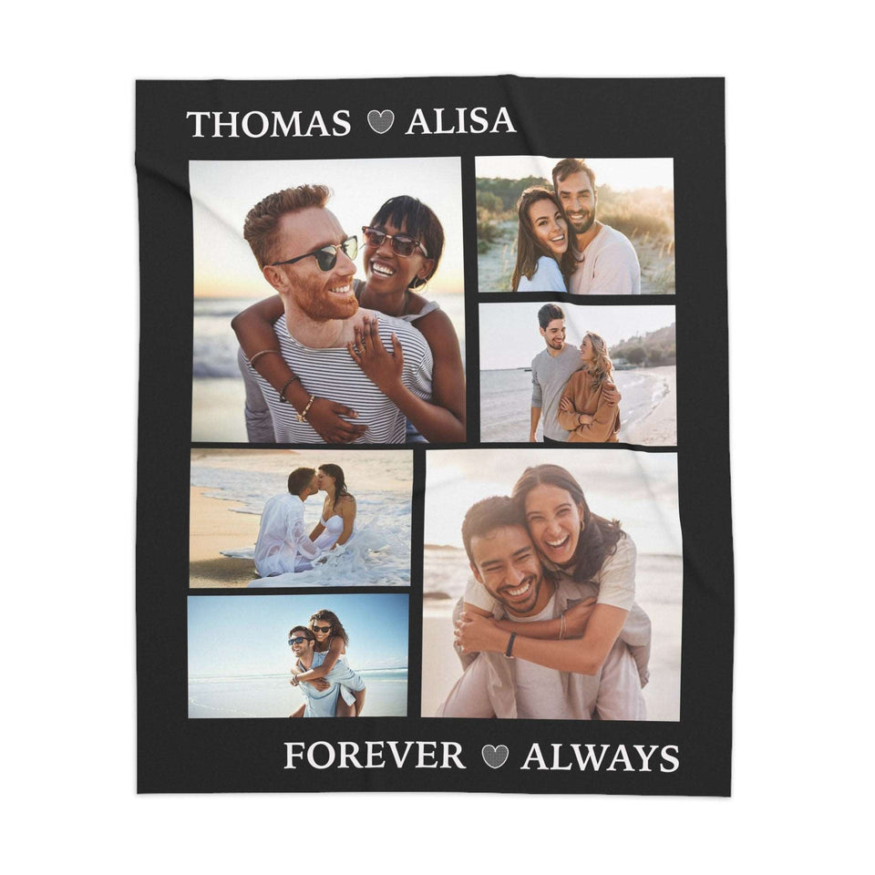 Anniversary Blanket Gift, Wedding Gifts, Couple Gift, Personalized Custom Photo Blanket