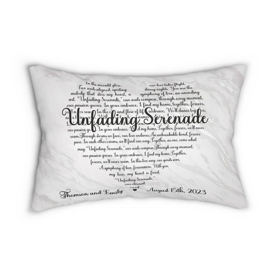 Song Lyrics Pillow ,Anniversary Gift, Wedding Gift, Custom First Dance for Anniversary Gift, Personalized One Year Anniversary Throw Pillow