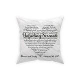 Song Lyrics Pillow ,Anniversary Gift, Wedding Gift, Custom First Dance for Anniversary Gift, Personalized One Year Anniversary Throw Pillow