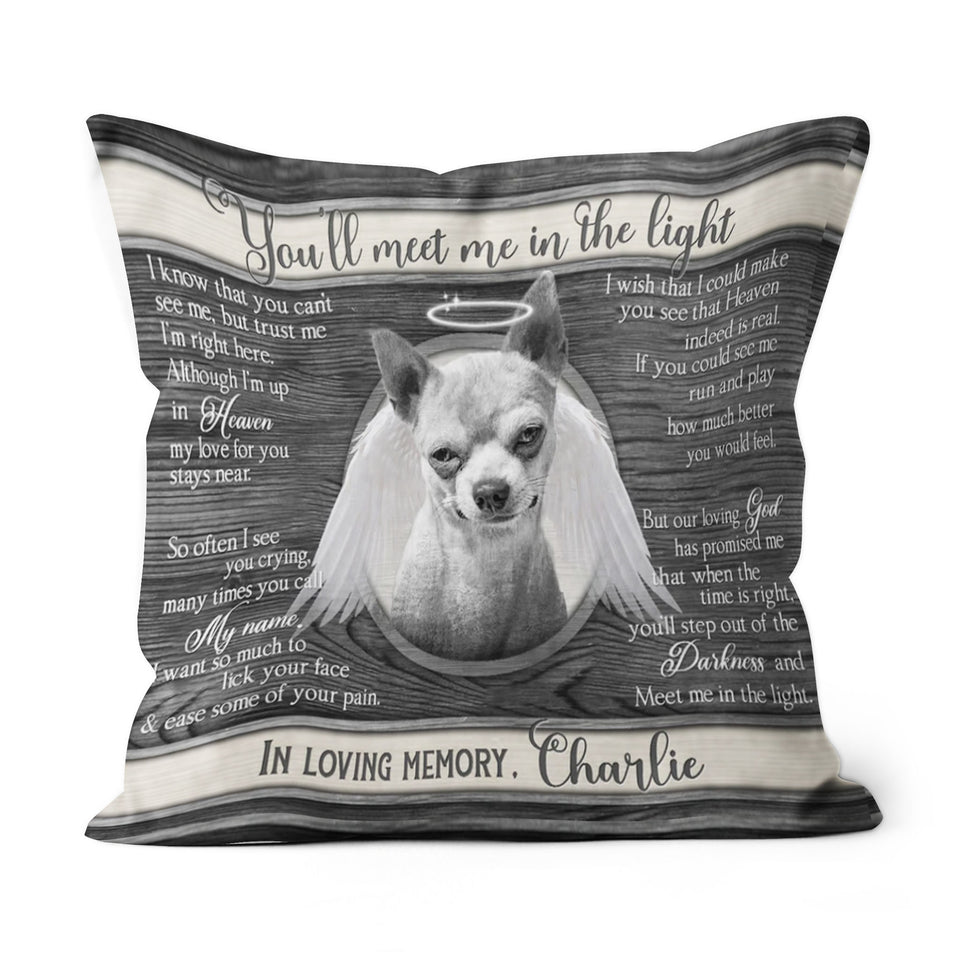 Pet Loss Gift, Rainbow Bridge Dog, Dog Sympathy Gifts, Loss Of Pet Gift,Pet Sympathy Gifts, Loss Dog Gift Personalized Suede Throw Pillow