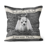 Pet Loss Gift, Rainbow Bridge Dog, Dog Sympathy Gifts, Loss Of Pet Gift,Pet Sympathy Gifts, Loss Dog Gift Personalized Suede Throw Pillow