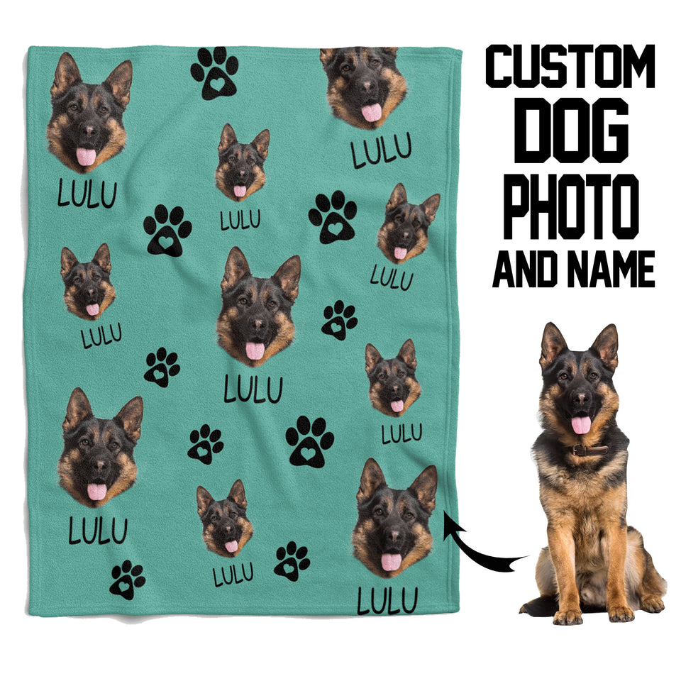Custom Pet Photo blanket, Any Pet Photo Blanket, Dog Mom Gift, Dog Grandma Gift