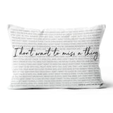 Song Lyrics Pillow ,Anniversary Gift, Wedding Gift, Custom First Dance for Anniversary Gift, Personalized One Year Anniversary Canvas Throw Pillow