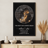Valentine Day Gift for Couple, Personalized Night Sky Valentine Premium Canvas
