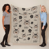 Custom Pet Photo blanket, Any Pet Photo Blanket, Cat Photo Blanket, Cat Mom Gift, Cat Grandma Gift
