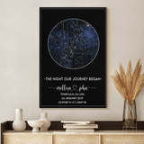 Valentine Day Gift For Boyfriend Him Husband Personalized Night Sky Premium Canvas