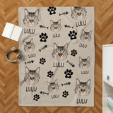 Custom Pet Photo blanket, Any Pet Photo Blanket, Cat Photo Blanket, Cat Mom Gift, Cat Grandma Gift