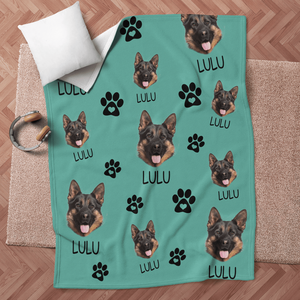 Custom Pet Photo blanket, Any Pet Photo Blanket, Dog Mom Gift, Dog Grandma Gift