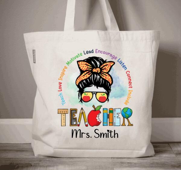 Cute teacher hotsell tote bags